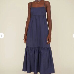XiRENA Navy Cotton Maxi Dress ("Freya") - Size Large